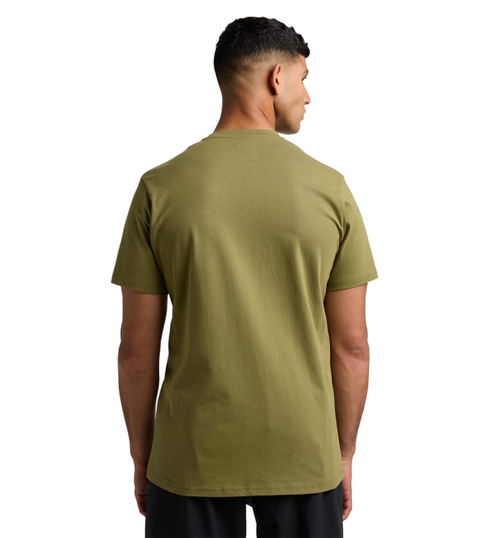 Outsider By Nature Print Tee Men Olive Green