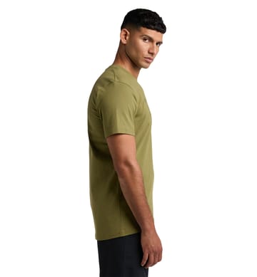 Outsider By Nature Print Tee Men Olive Green