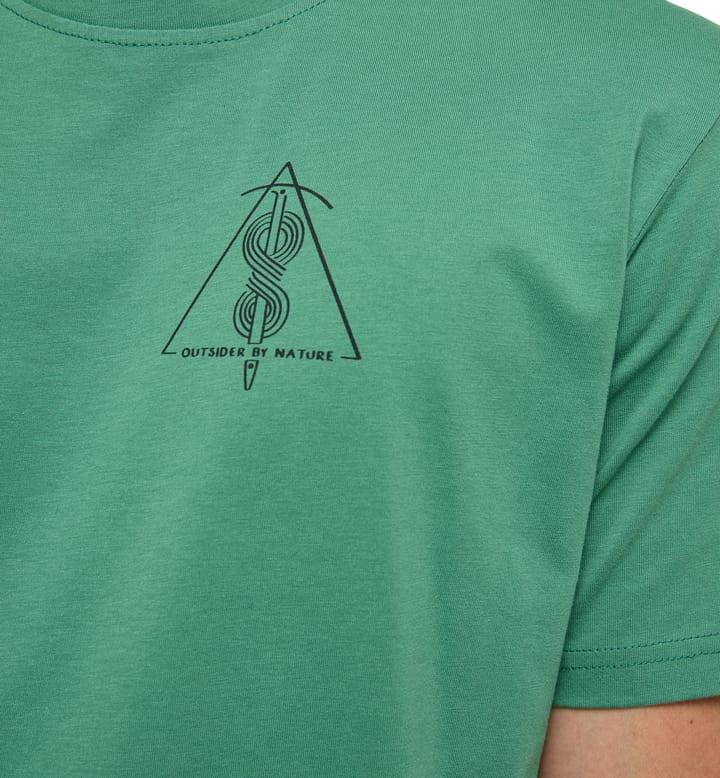 Outsider By Nature Print Tee Men Dk Jelly Green Outsider By Nature Print Tee Men Dk Jelly Green