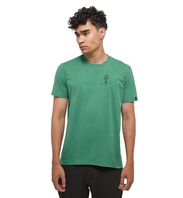 Outsider By Nature Print Tee Men Dk Jelly Green
