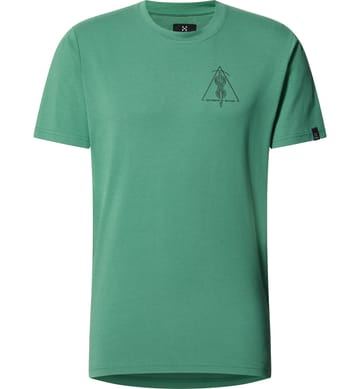 Outsider By Nature Print Tee Men Dk Jelly Green