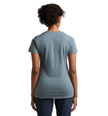 Outsider By Nature Print Tee Women Steel Blue