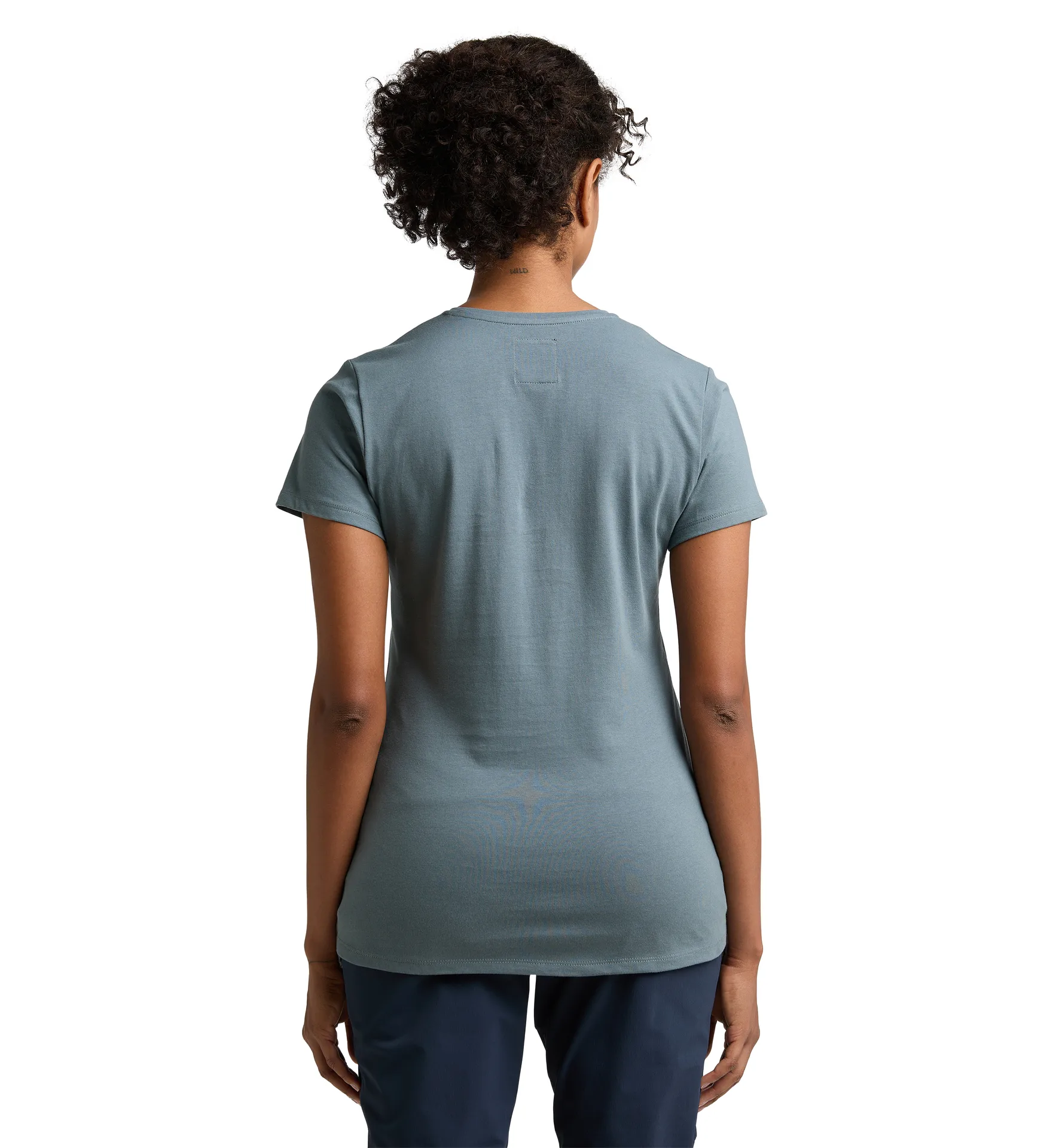 Outsider By Nature Print Tee Women Steel Blue