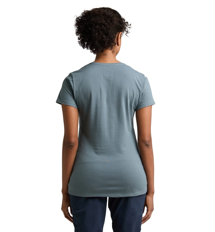 Outsider By Nature Print Tee Women Steel Blue Outsider By Nature Print Tee Women Steel Blue