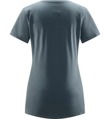 Outsider By Nature Print Tee Women Steel Blue