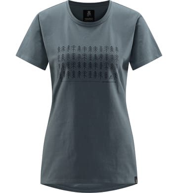 Outsider By Nature Print Tee Women Steel Blue
