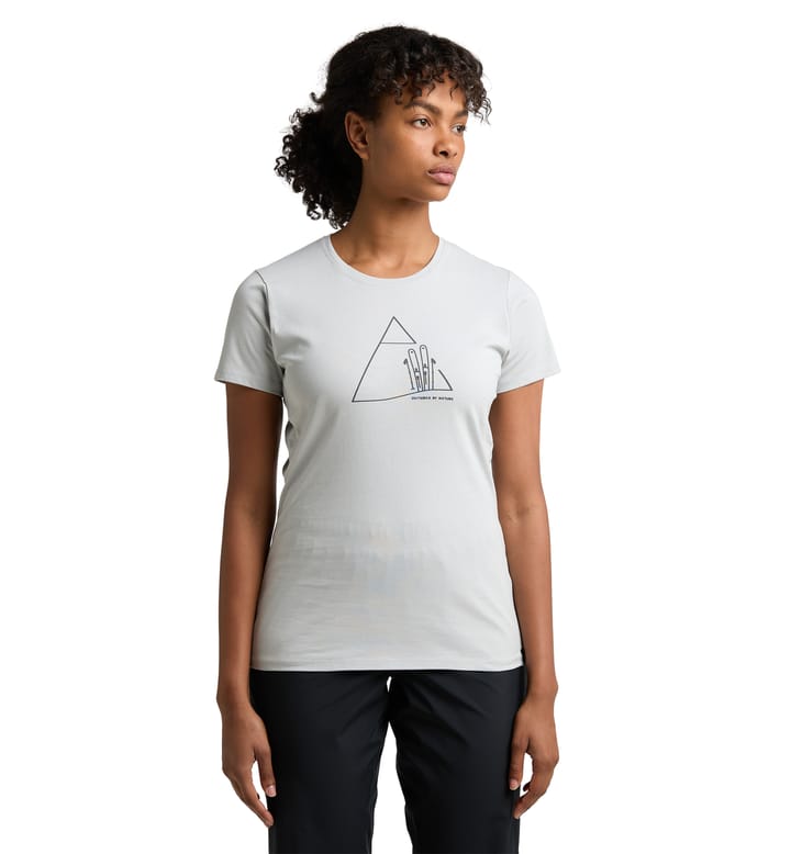 Outsider By Nature Print Tee Women Stone Grey Outsider By Nature Print Tee Women Stone Grey