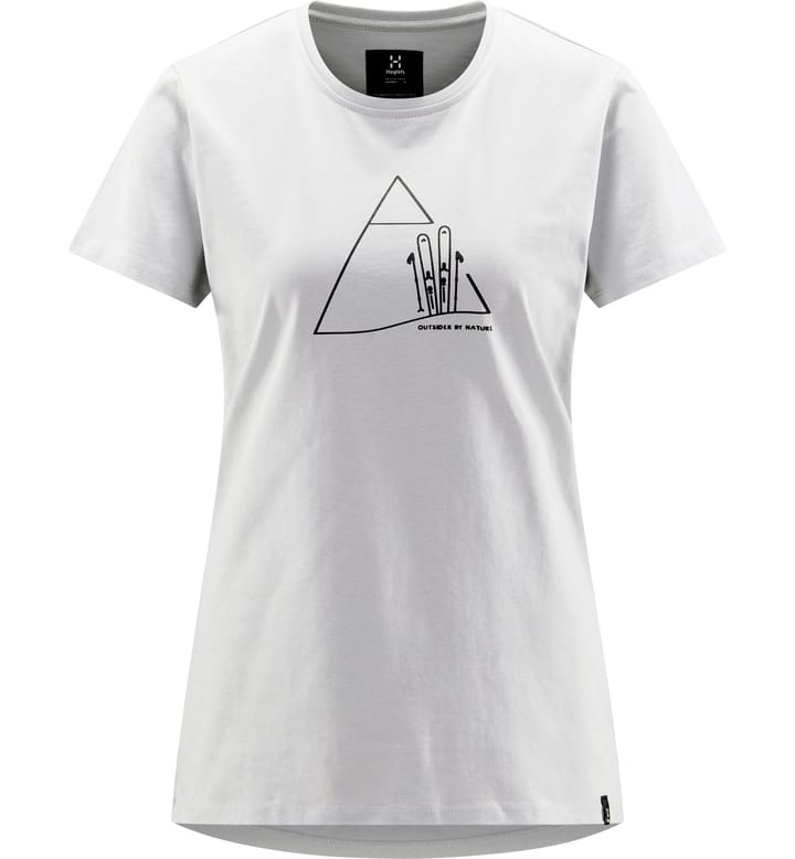 Outsider By Nature Print Tee Women Stone Grey Outsider By Nature Print Tee Women Stone Grey