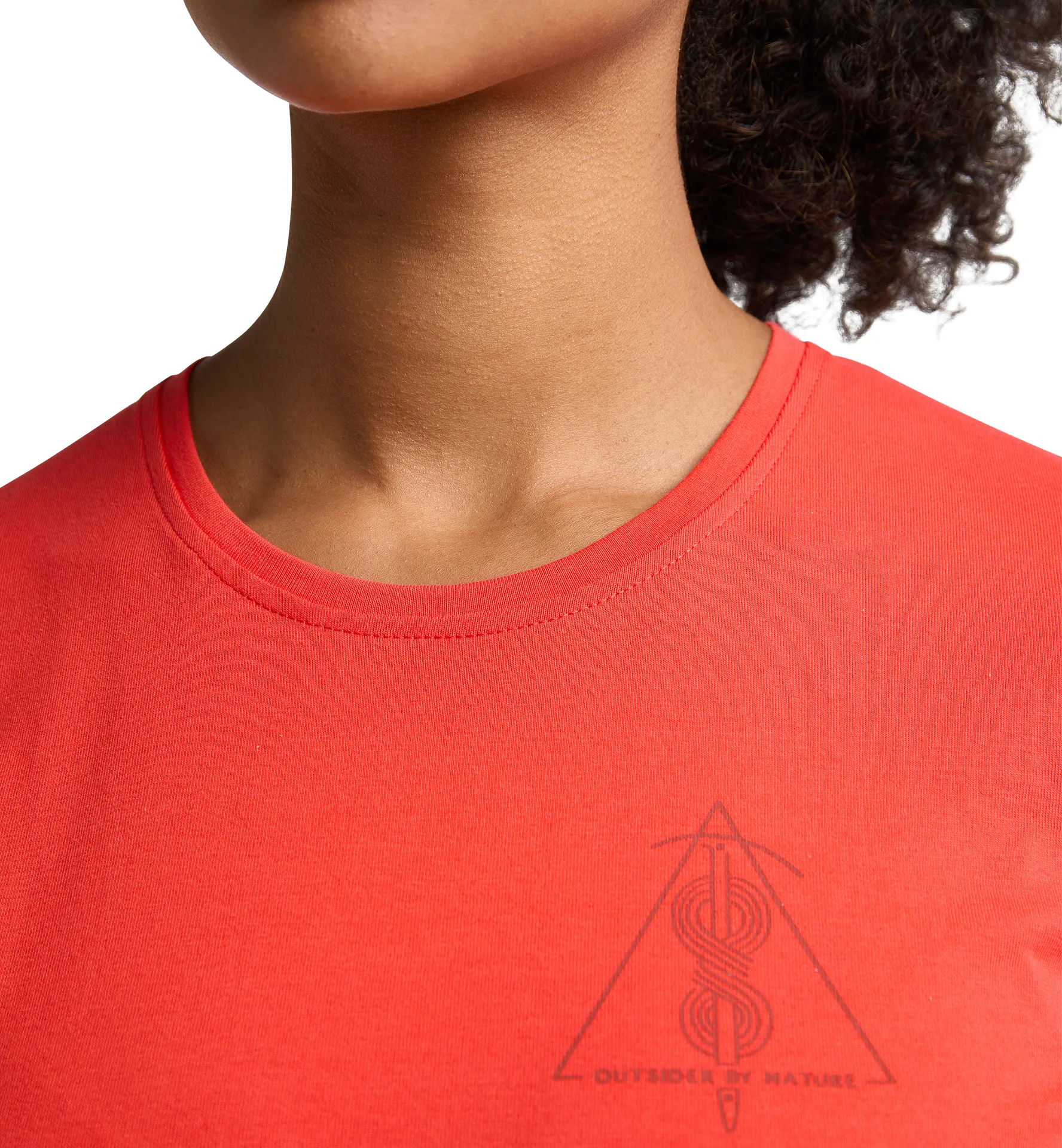 Outsider By Nature Print Tee Women Poppy Red