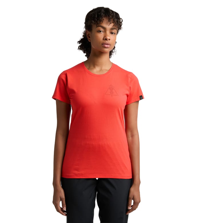 Outsider By Nature Print Tee Women Poppy Red