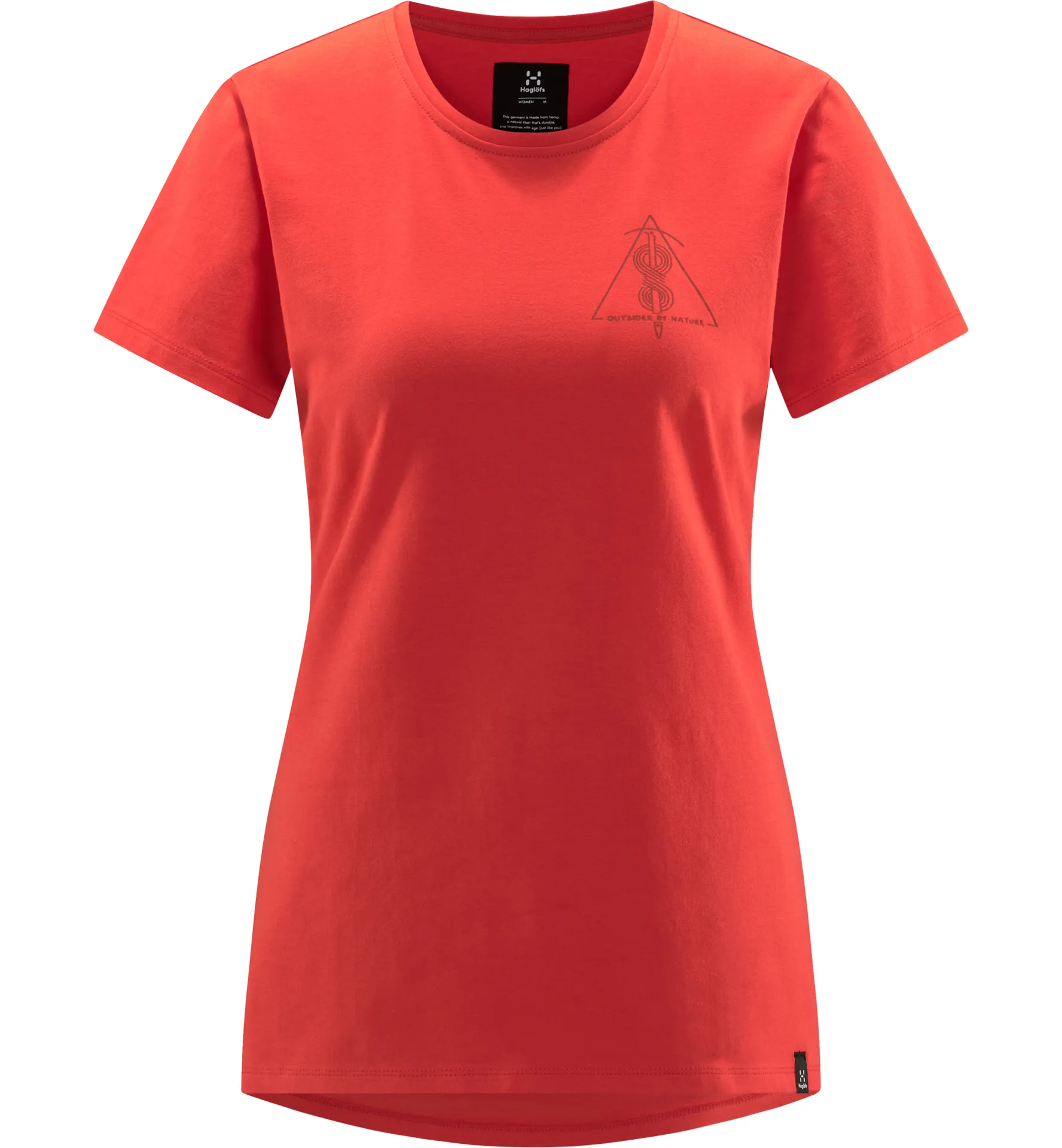 Outsider By Nature Print Tee Women Poppy Red