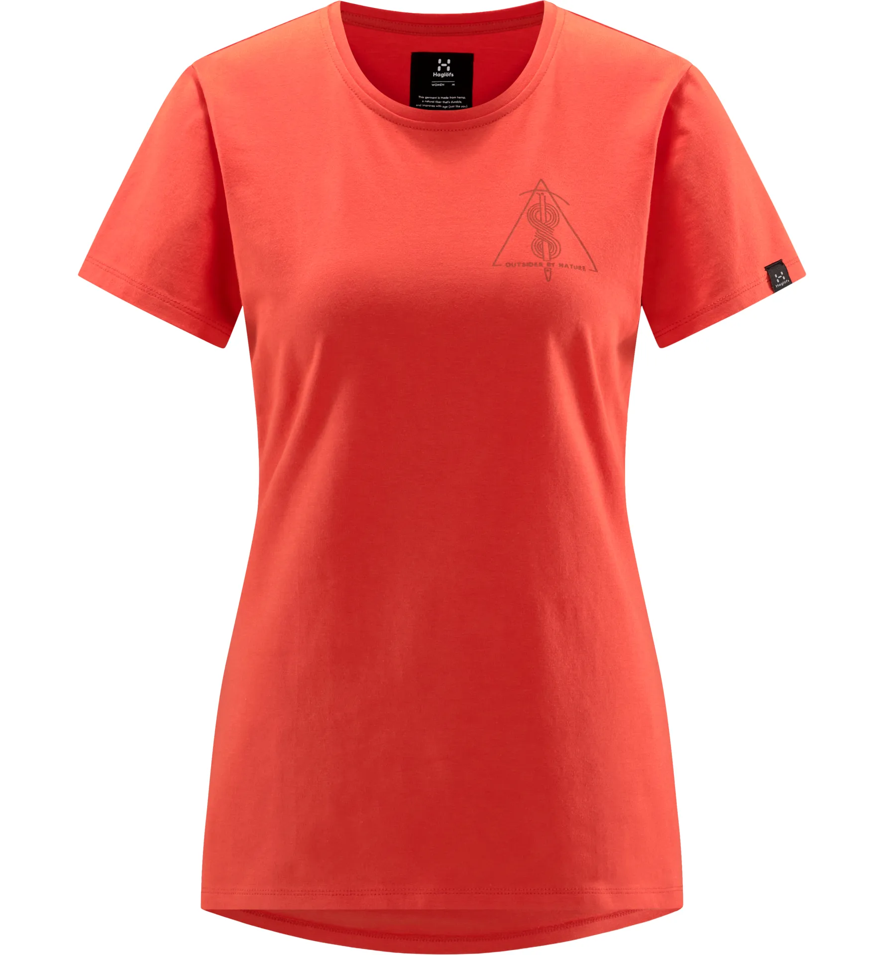 Outsider By Nature Print Tee Women Poppy Red