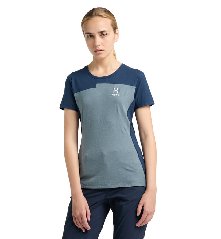 ROC Grip Tee Women Steel blue/Tarn blue