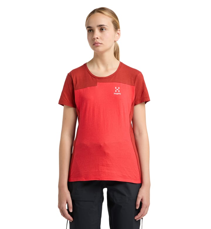 ROC Grip Tee Women Poppy red/Corrosion