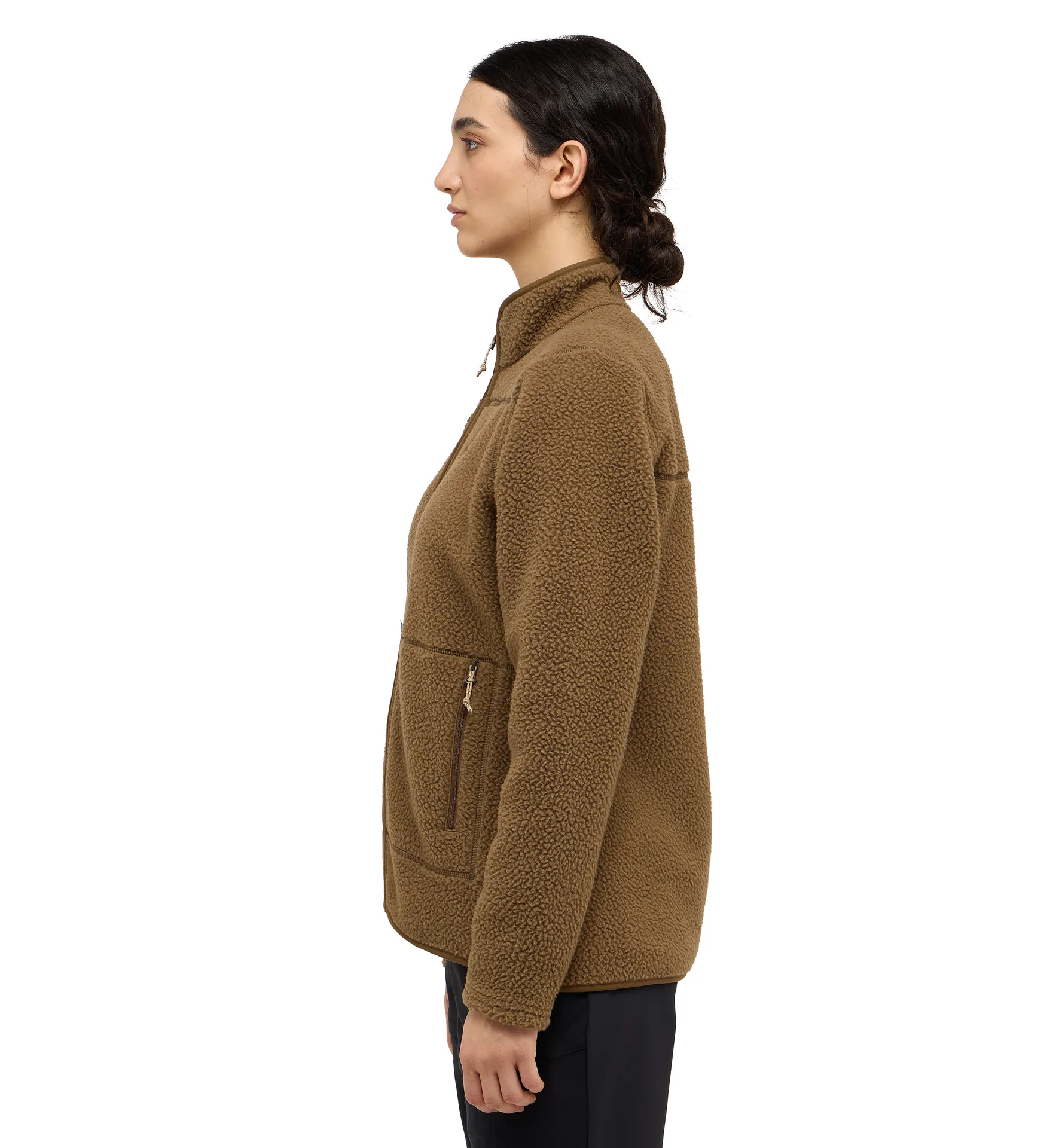 Mossa Pile Jacket Women Teak Brown