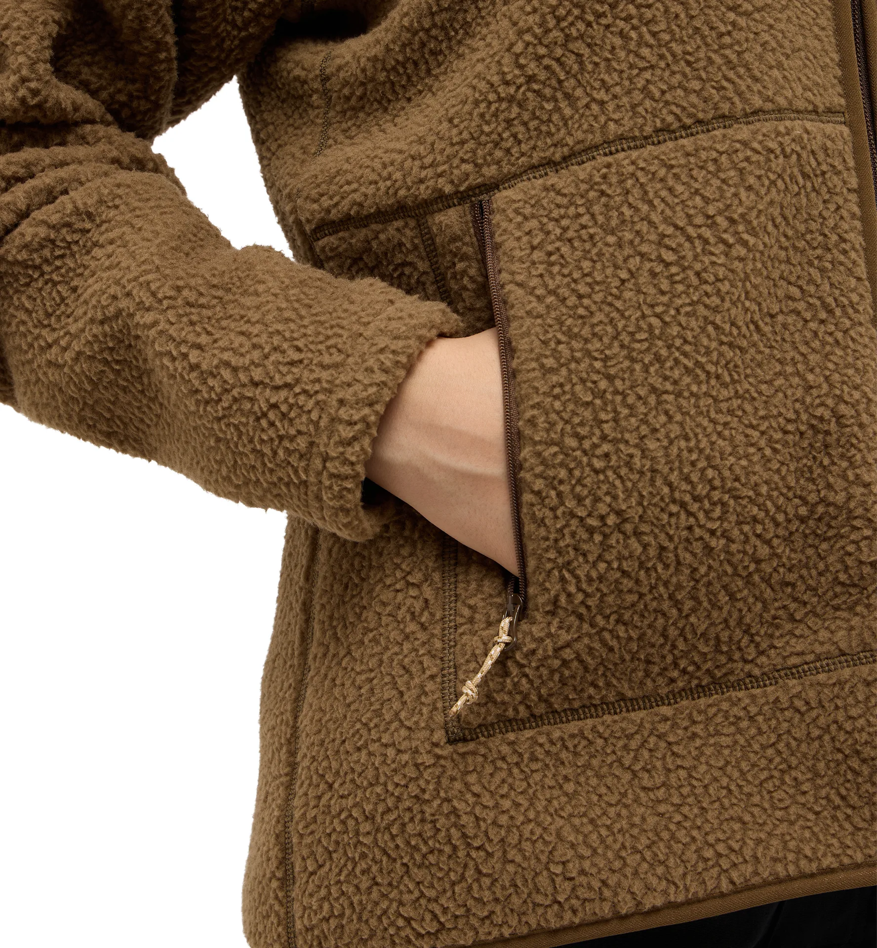 Mossa Pile Jacket Women Teak Brown