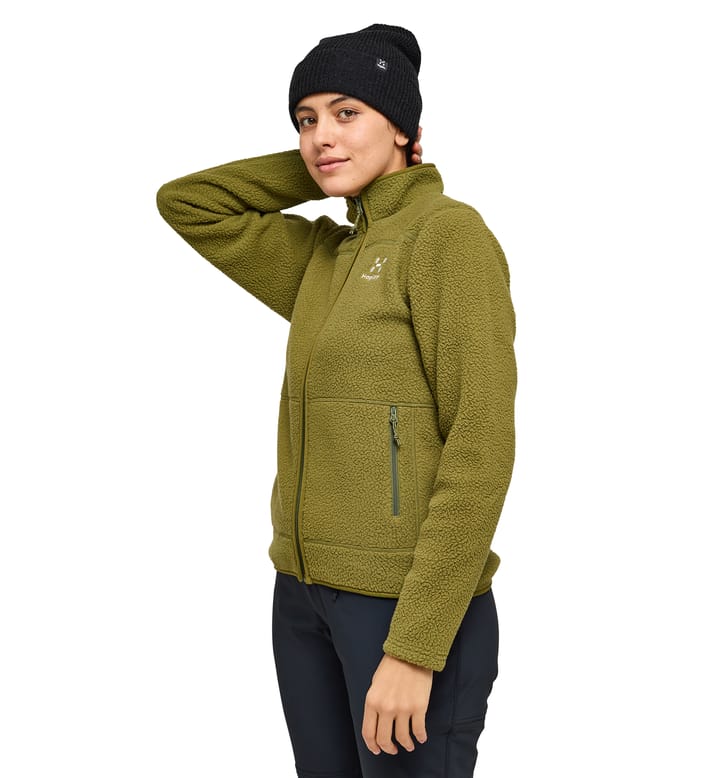 Mossa Pile Jacket Women Olive Green