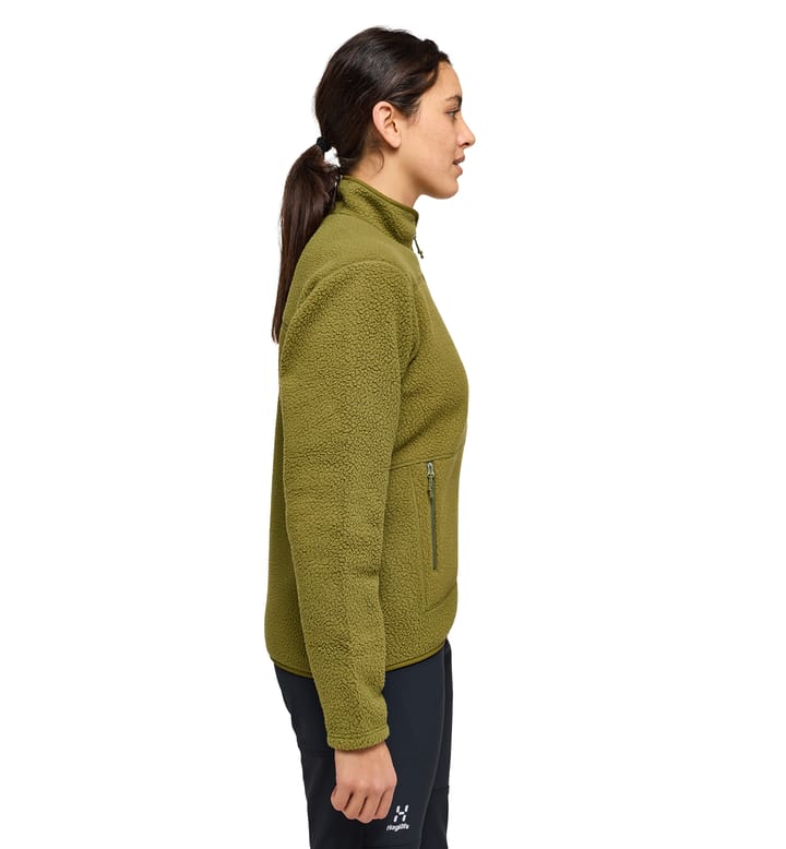 Mossa Pile Jacket Women Olive Green