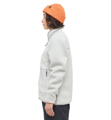 Mossa Pile Jacket Women Stone Grey Melange