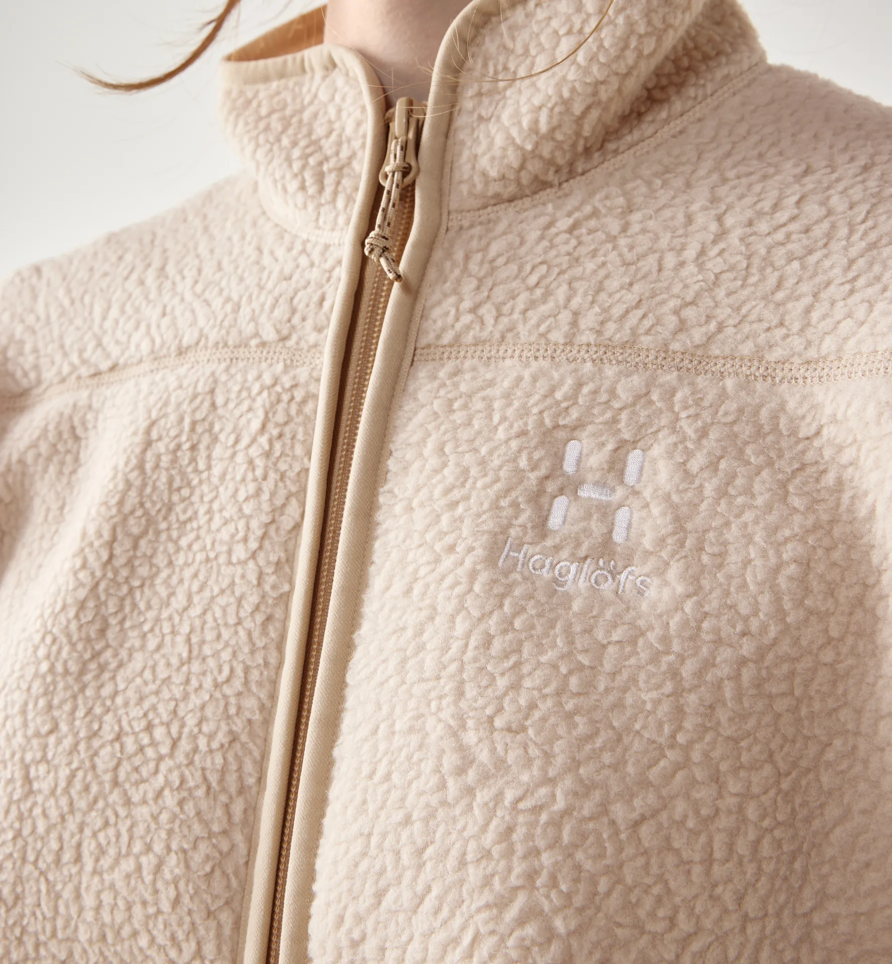 Mossa Pile Jacket Women Chalk Beige