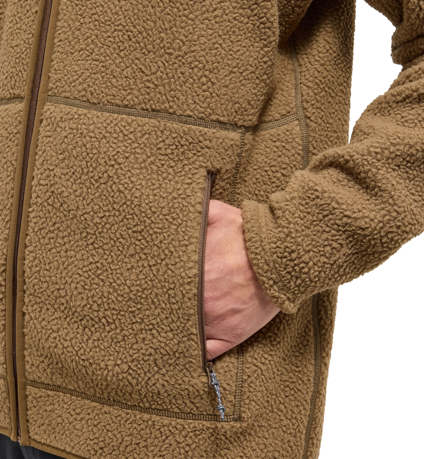 Mossa Pile Jacket Men Teak Brown