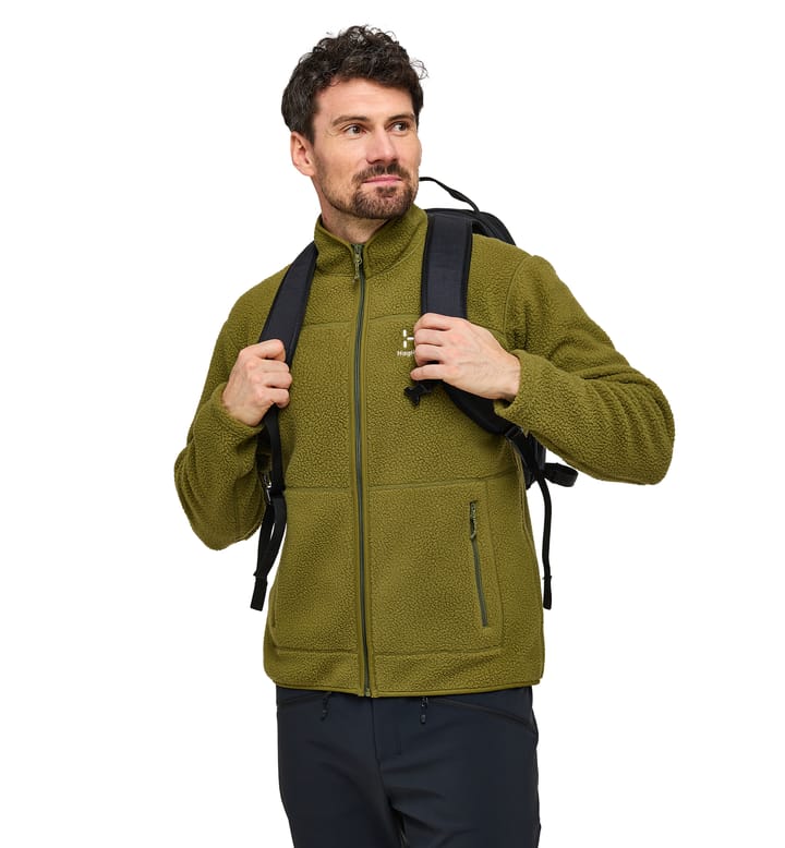 Mossa Pile Jacket Men Olive Green