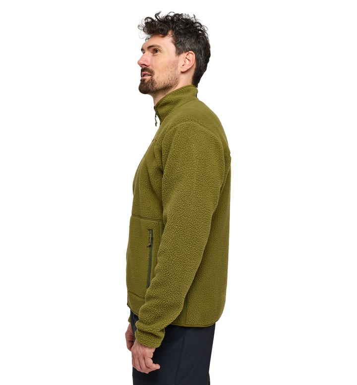 Mossa Pile Jacket Men Olive Green