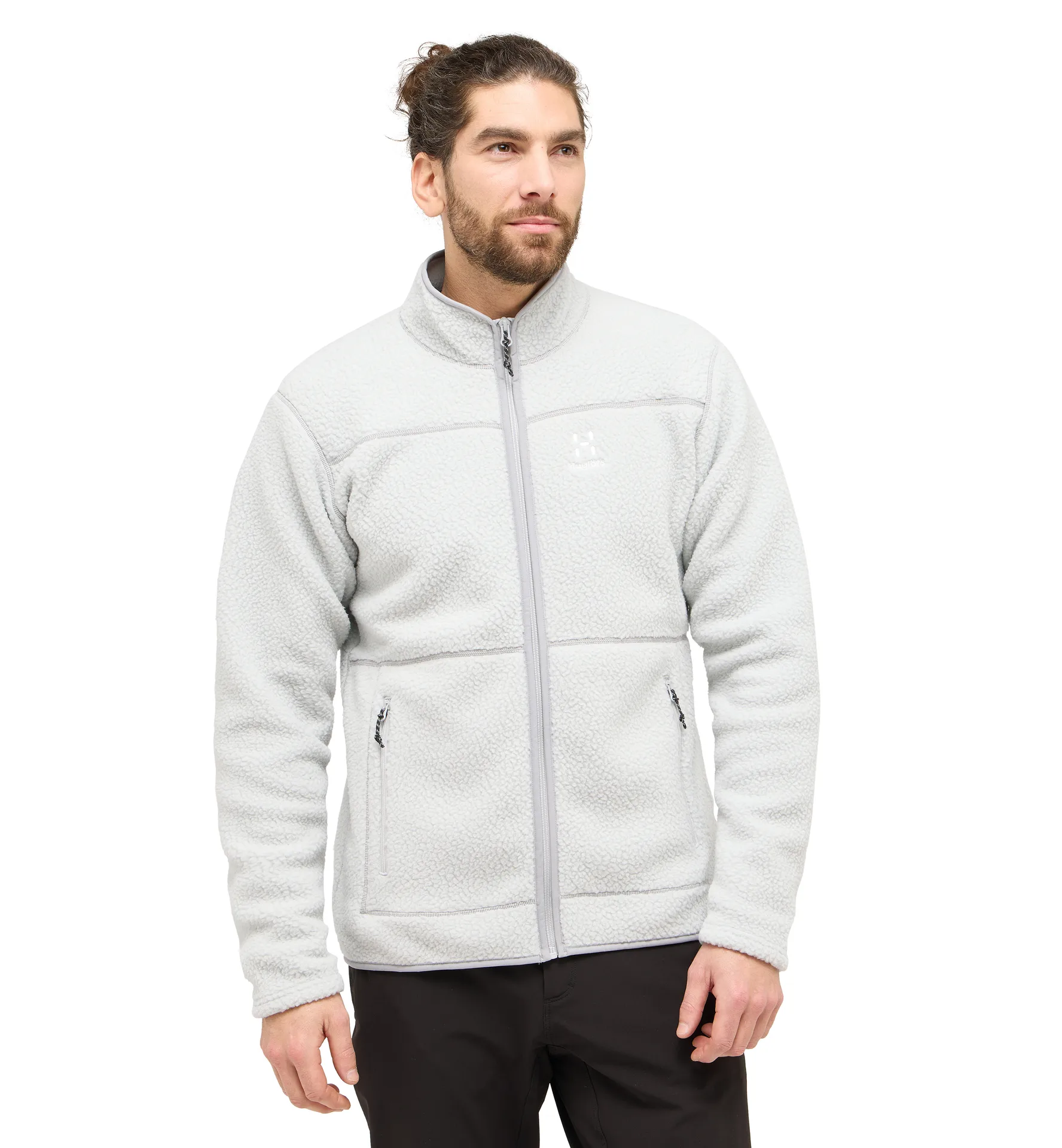 Mossa Pile Jacket Men Stone Grey Melange