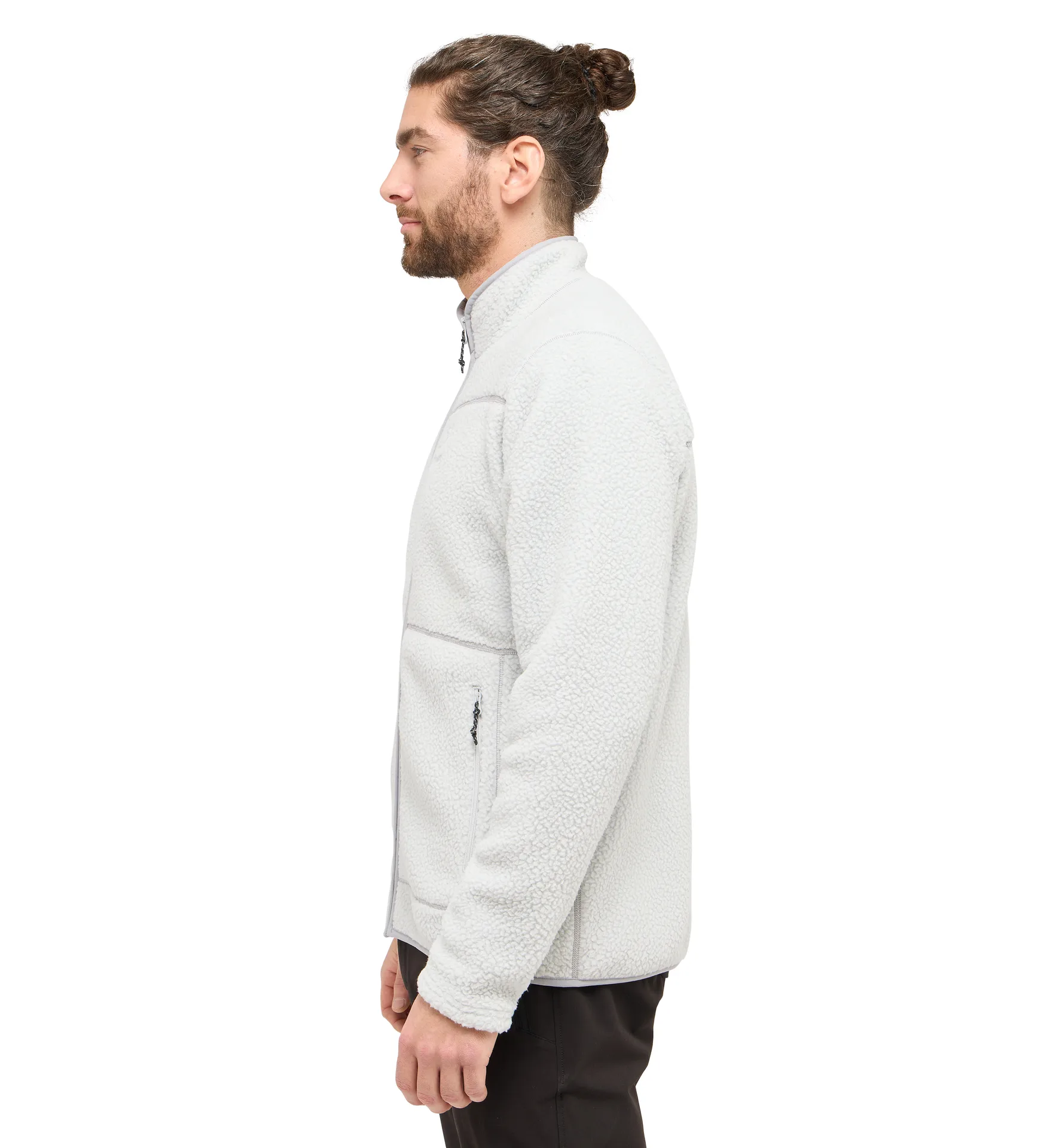 Mossa Pile Jacket Men Stone Grey Melange