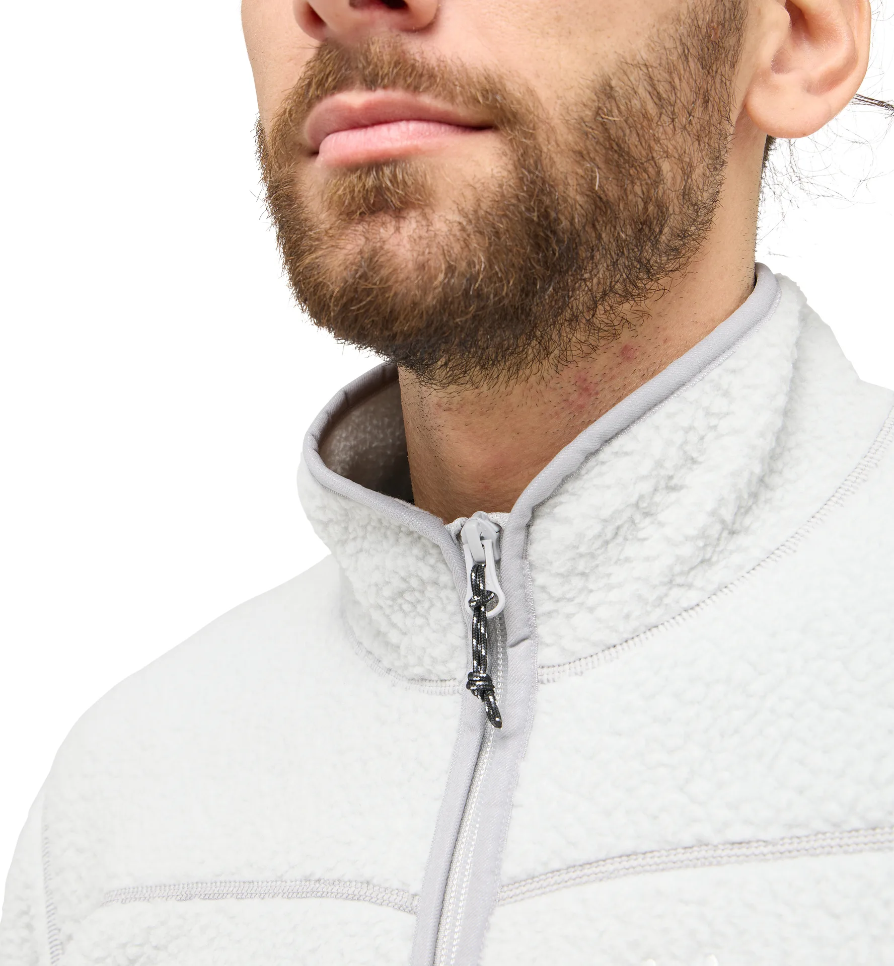 Mossa Pile Jacket Men Stone Grey Melange