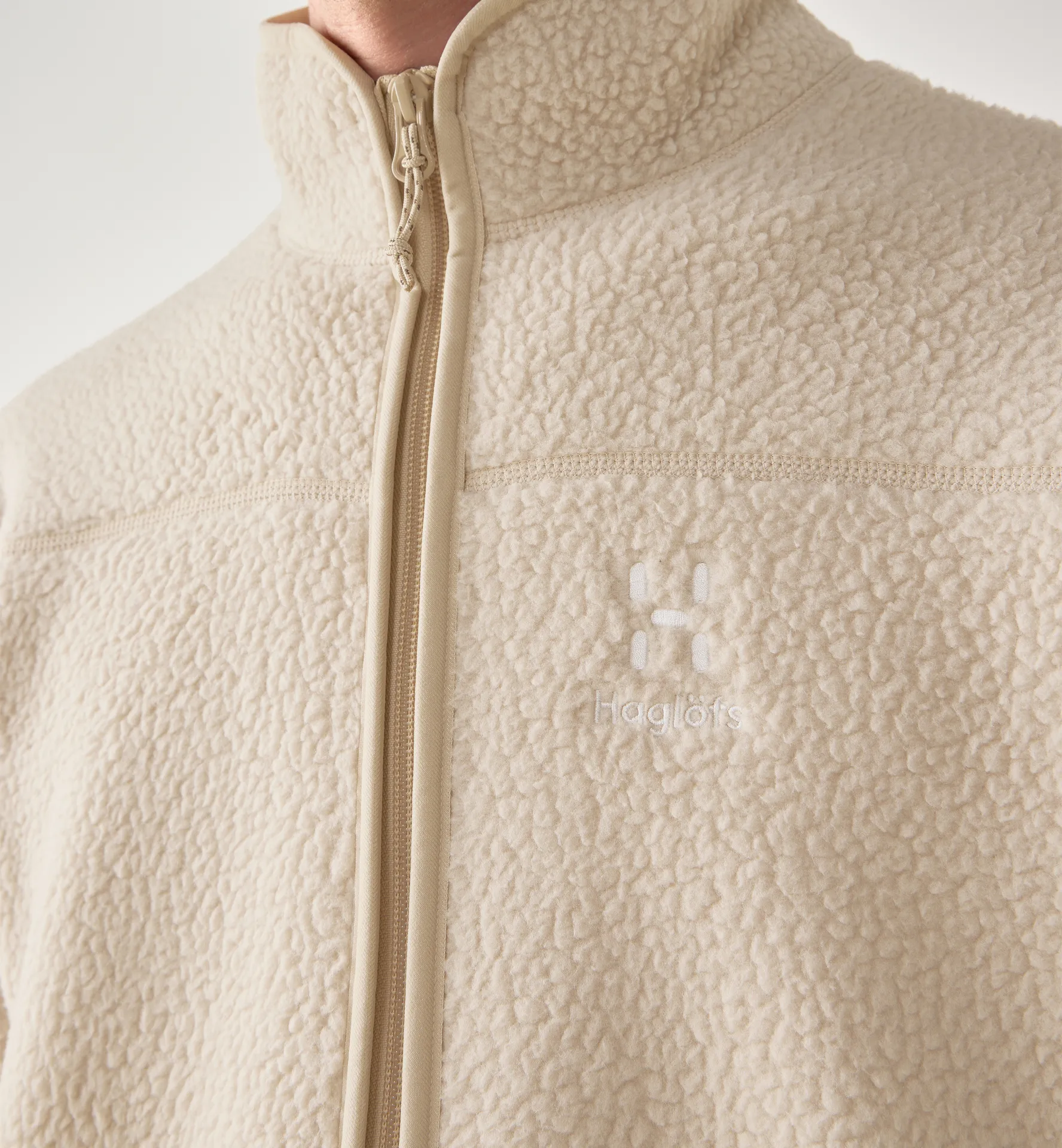 Mossa Pile Jacket Men Chalk Beige