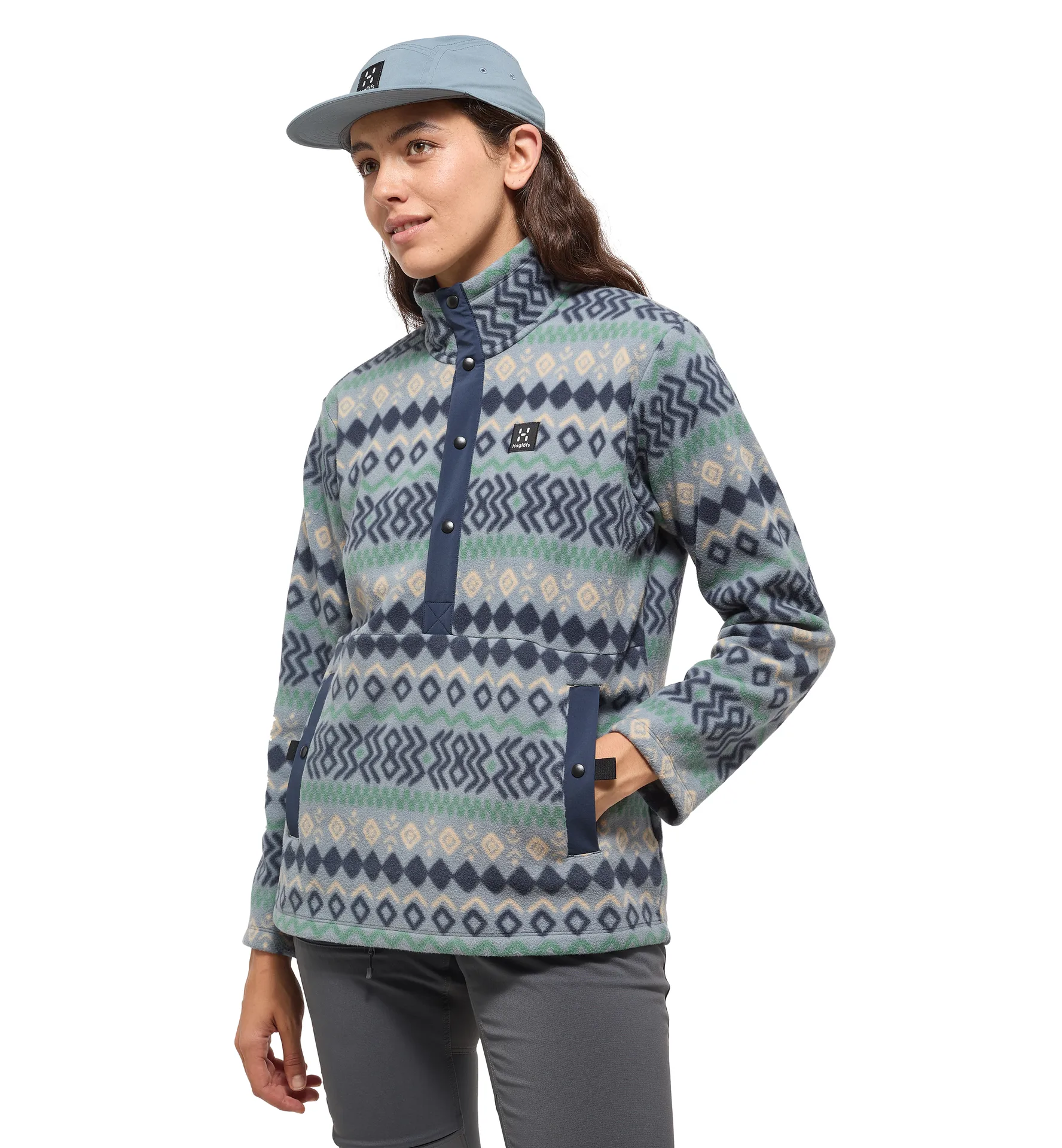 Mora Mid Women Steel Blue/Dk Jelly Green