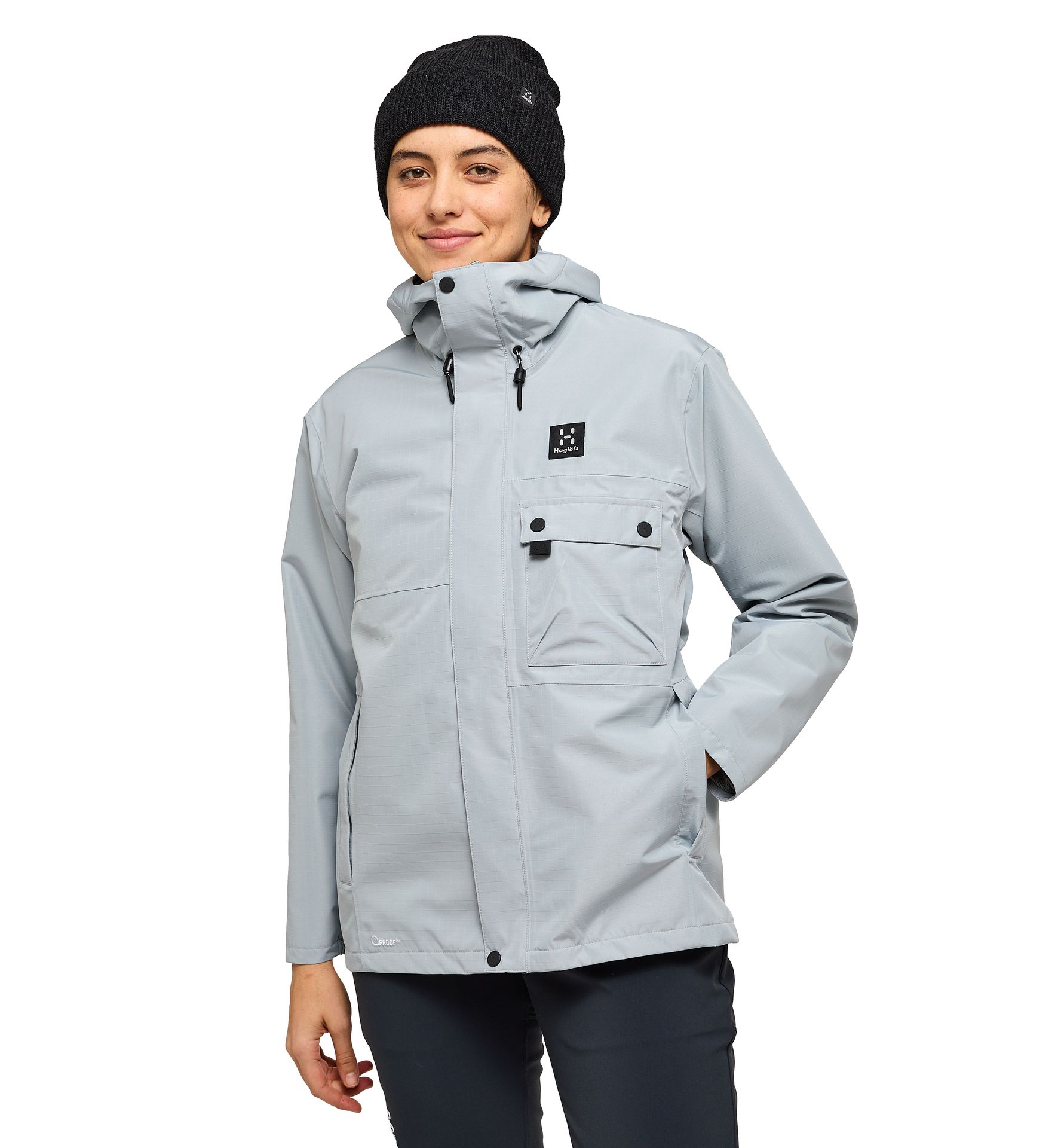 Porfyr Proof Jacket Women Concrete