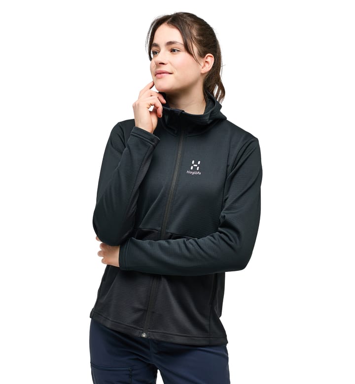 Lark Mid Hood Women | True Black | Tops | Activities | Hiking ...