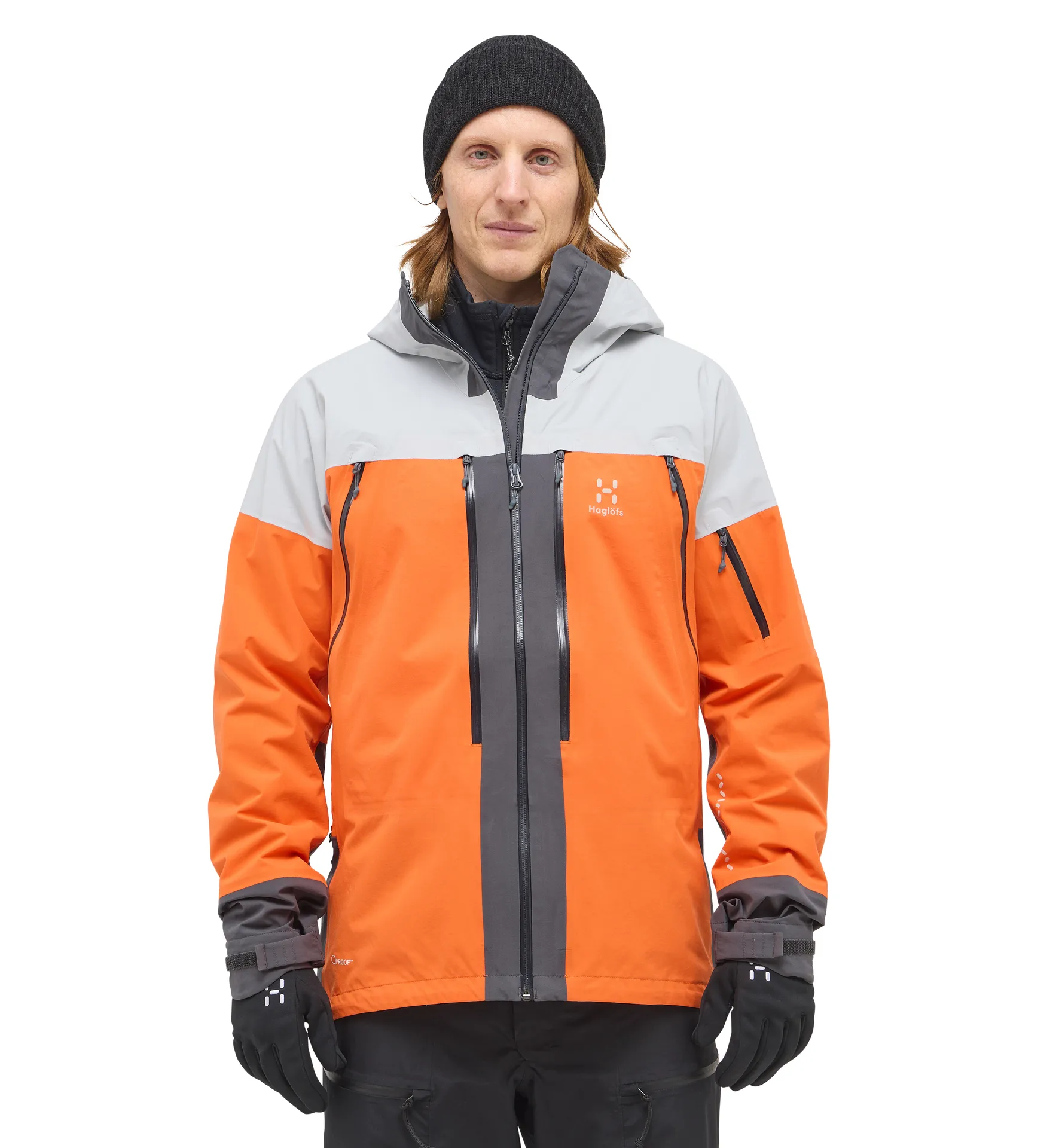 L.I.M Touring Proof Jacket Men Blaze Orange/Stone Grey