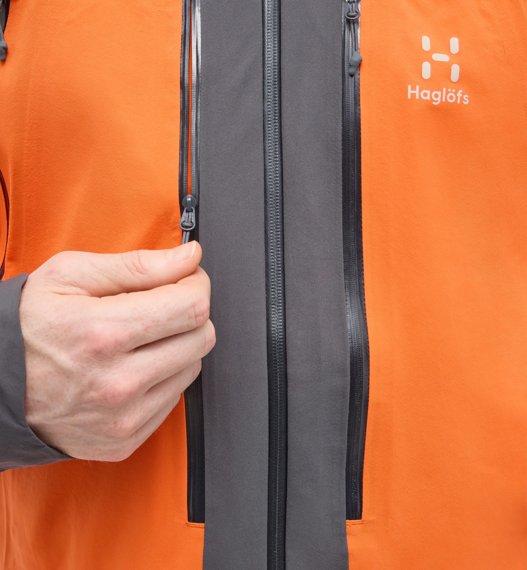 L.I.M Touring Proof Jacket Men Blaze Orange/Stone Grey