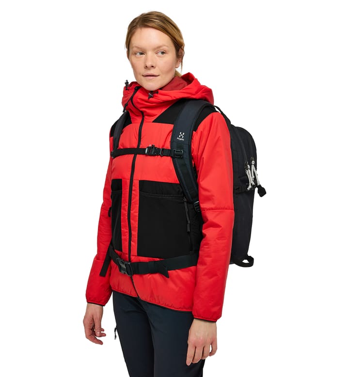 Spitz Mimic Hood Women Poppy Red/Magnetite