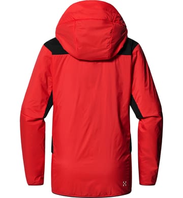 Spitz Mimic Hood Women Poppy Red/Magnetite