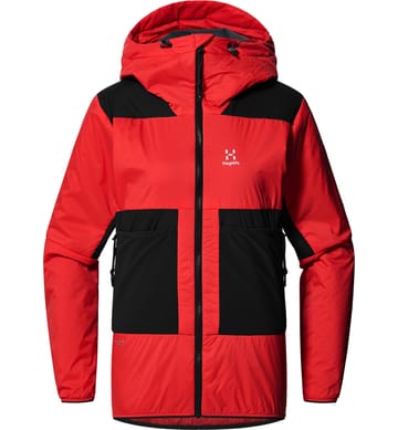 Spitz Mimic Hood Women Poppy Red/Magnetite