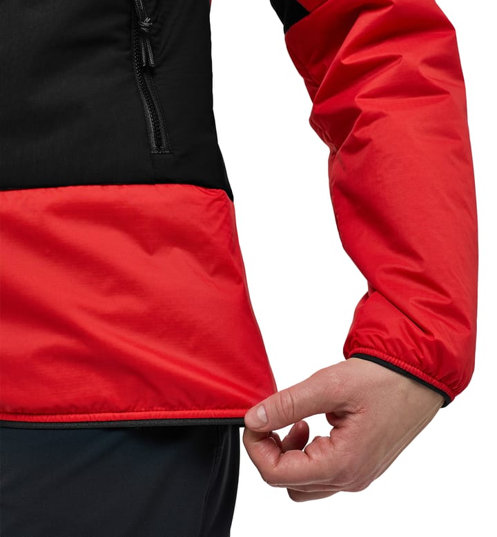 Spitz Mimic Hood Women Poppy Red/Magnetite