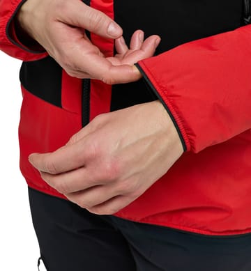 Spitz Mimic Hood Women Poppy Red/Magnetite