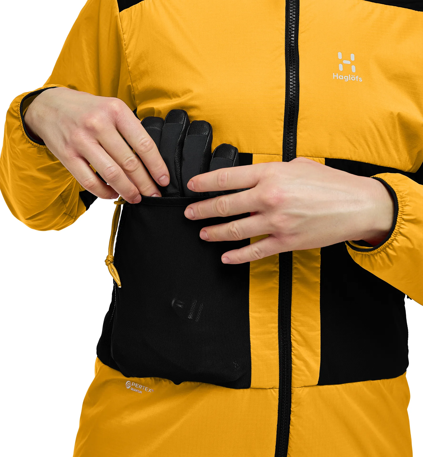 Spitz Mimic Hood Women Sunny Yellow/True Black