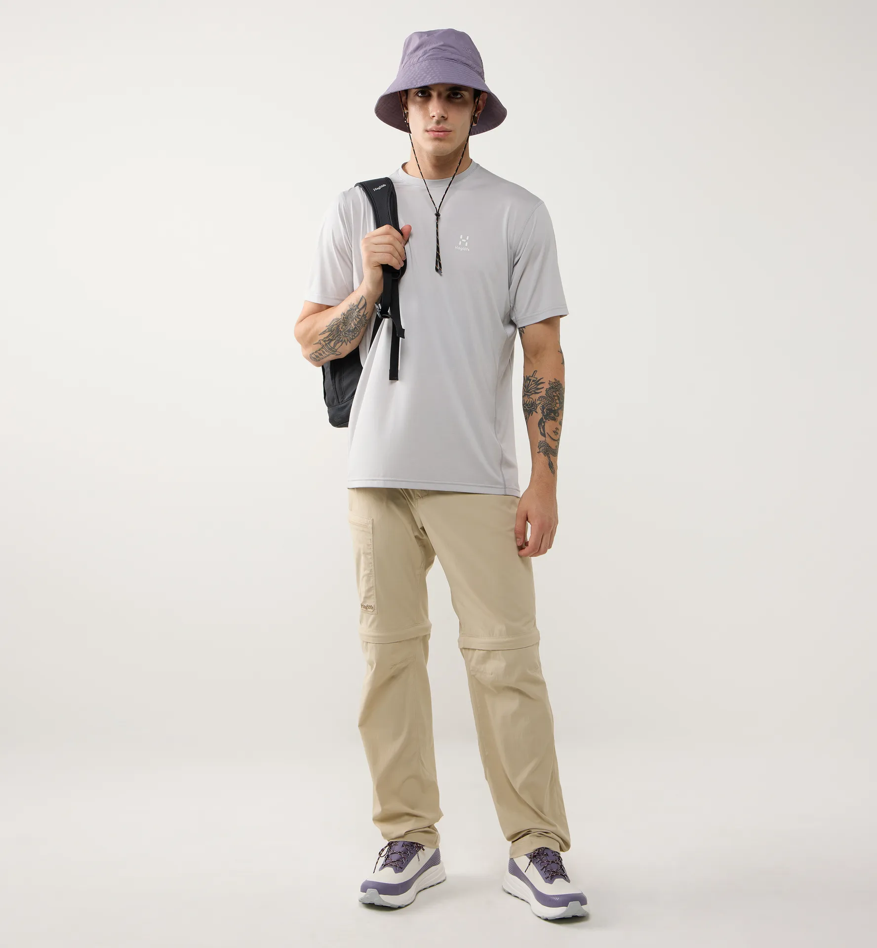 Ridge Tee Men Stone Grey