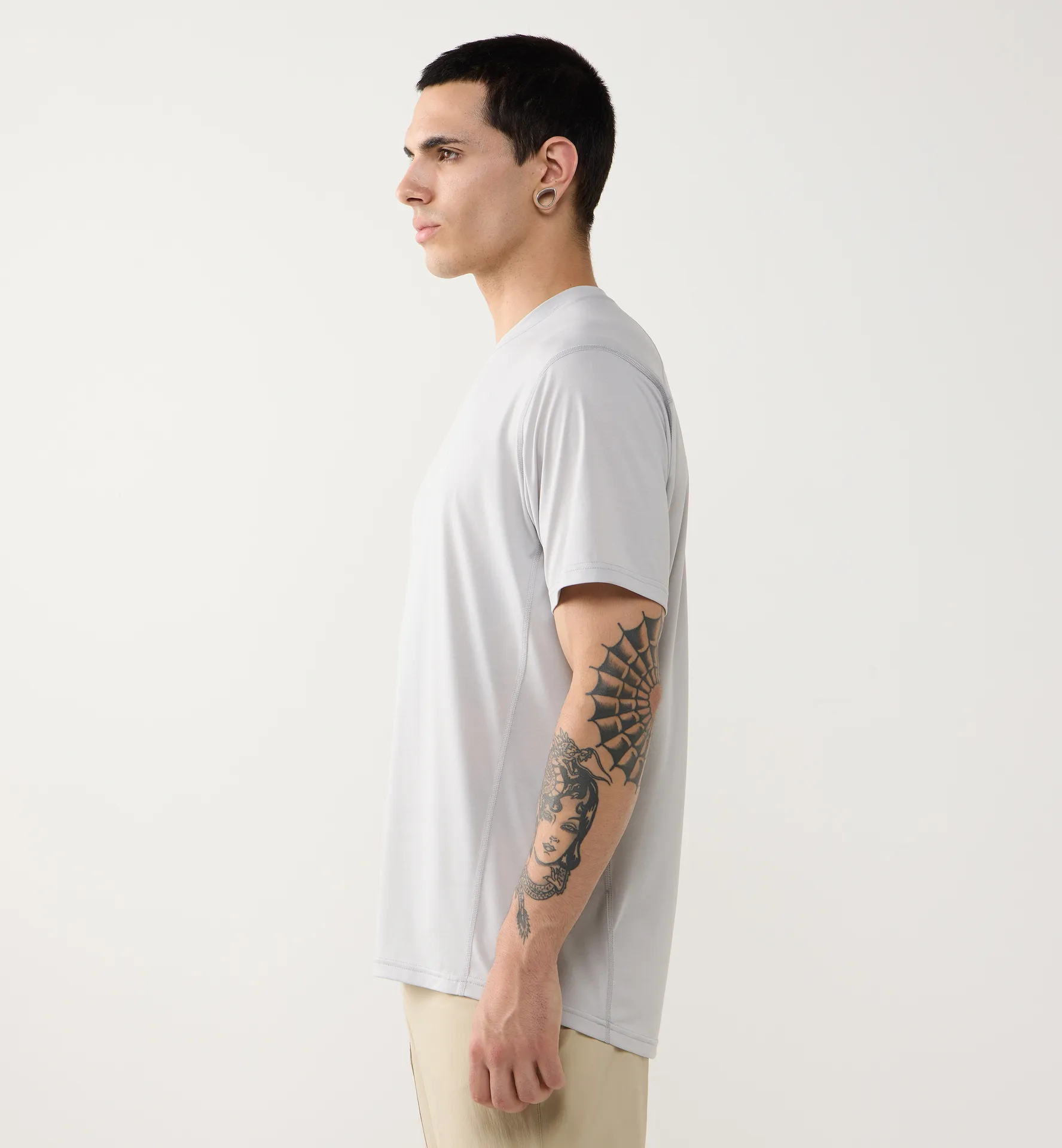 Ridge Tee Men Stone Grey