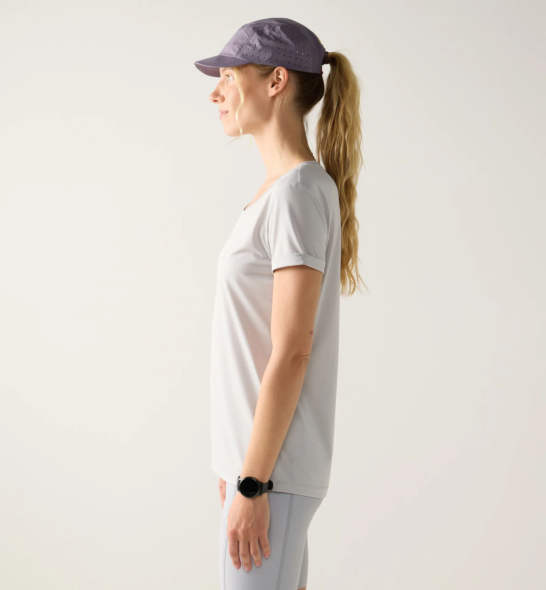 Ridge Hike Tee Women Stone Grey