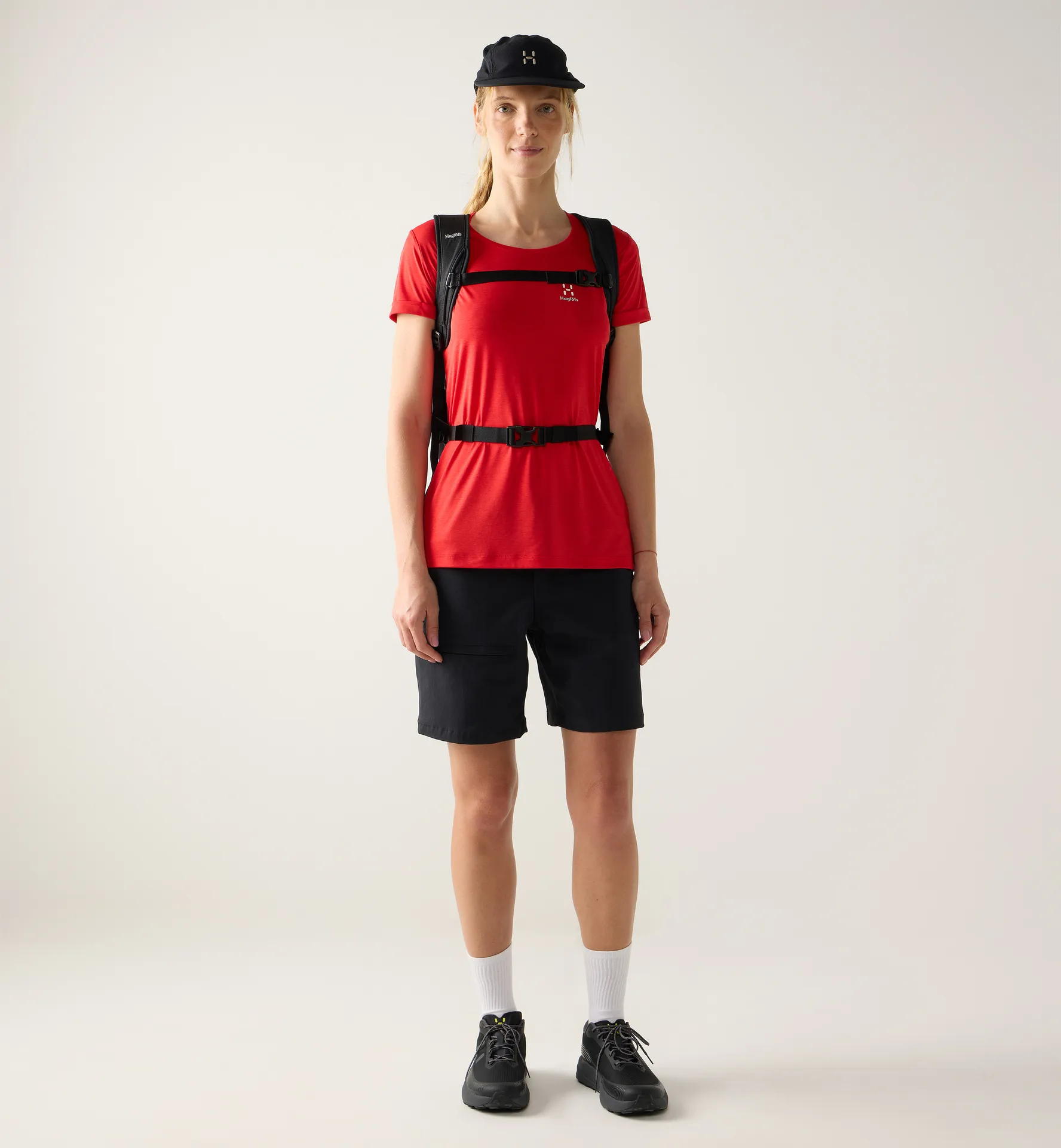 Ridge Hike Tee Women Bright Red