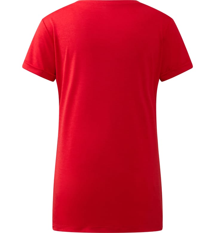 Ridge Hike Tee Women Bright Red