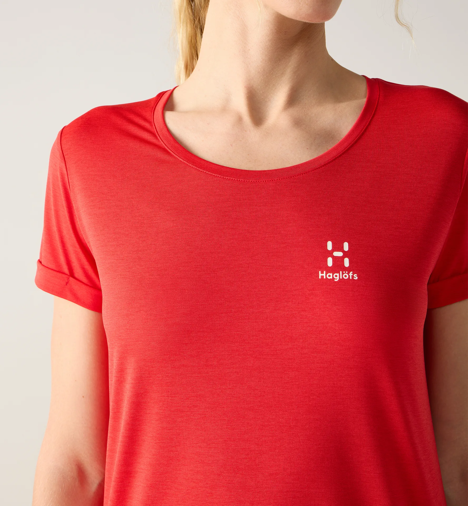 Ridge Hike Tee Women Bright Red