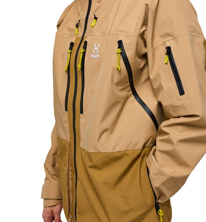 Vassi GTX Jacket Men Sand/Cinnamon Brown