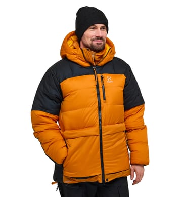 Riksgränsen Down 850 Hood Men Desert Yellow/True Black